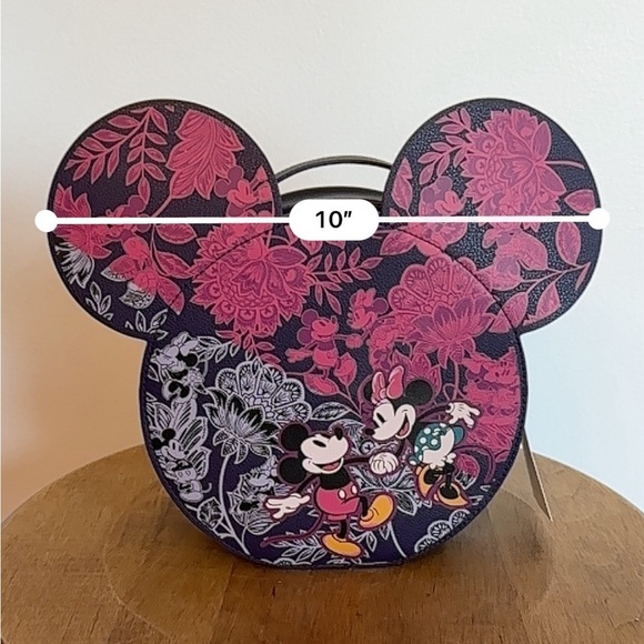 SOLD- NWT Vera Bradley Disney Whimsy Cosmetic Bag Case Mickey MinnieMouse Purple - Picture 13 of 16